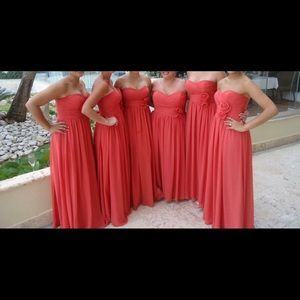 Coral long dress